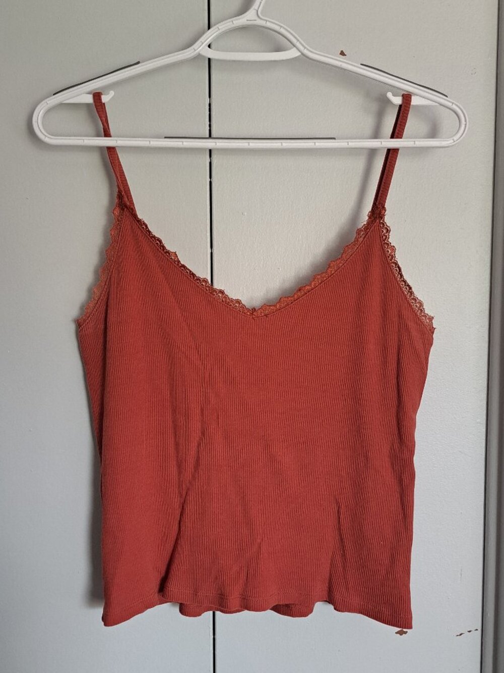 Orange cropped tank top